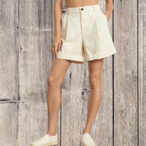 Everlane Women's High Waist Shorts - Cream
